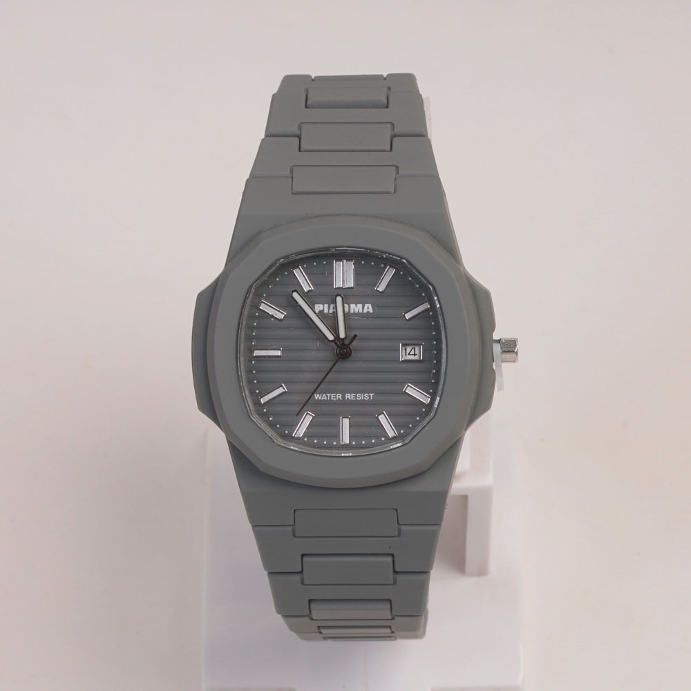 Mens Light Weight Watch With Fibre Material  Strap Grey
