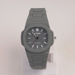 Mens Light Weight Watch With Fibre Material  Strap Grey