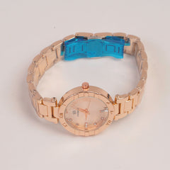 Woman Rosegold Chain Watch pink