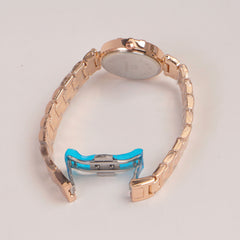 Woman Rosegold Chain Watch Brown