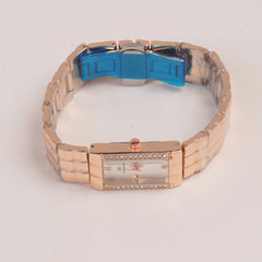 Woman Rosegold Chain Watch silver