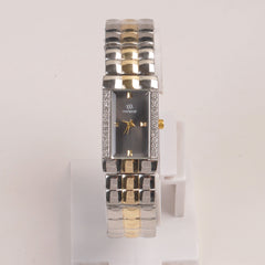 Two Tone Woman  Chain Watch Black