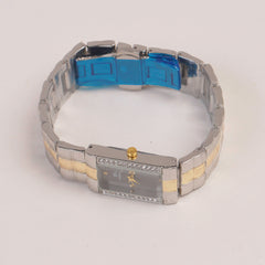 Two Tone Woman  Chain Watch Black