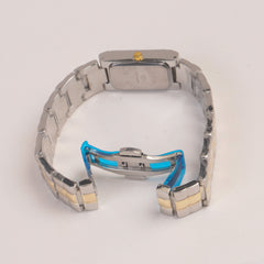 Two Tone Woman  Chain Watch Black