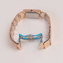 Woman Rosegold Chain Watch Brown