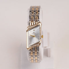 Two Tone Woman  Chain Watch silver