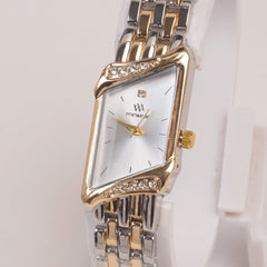 Two Tone Woman  Chain Watch silver