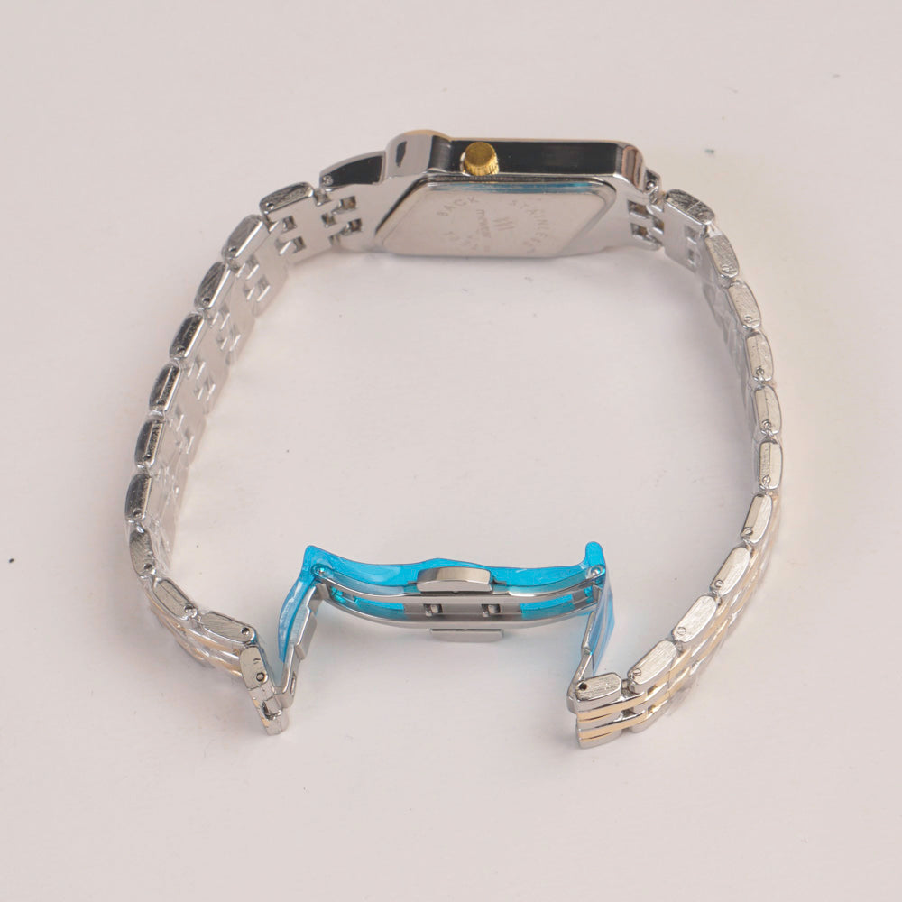 Two Tone Woman  Chain Watch black