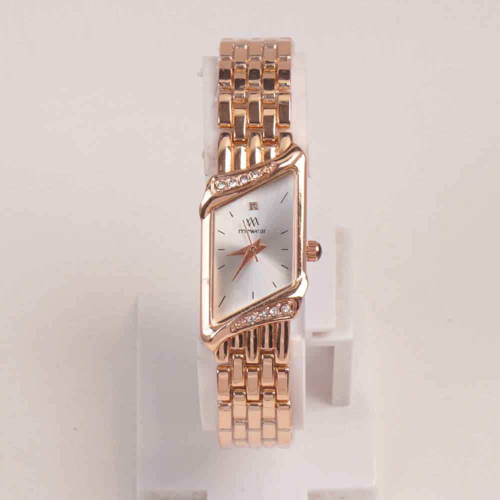 Rosegold Woman  Chain Watch white