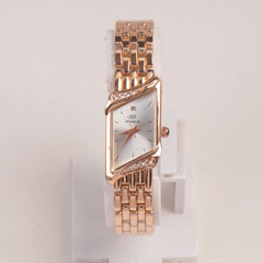 Rosegold Woman  Chain Watch white