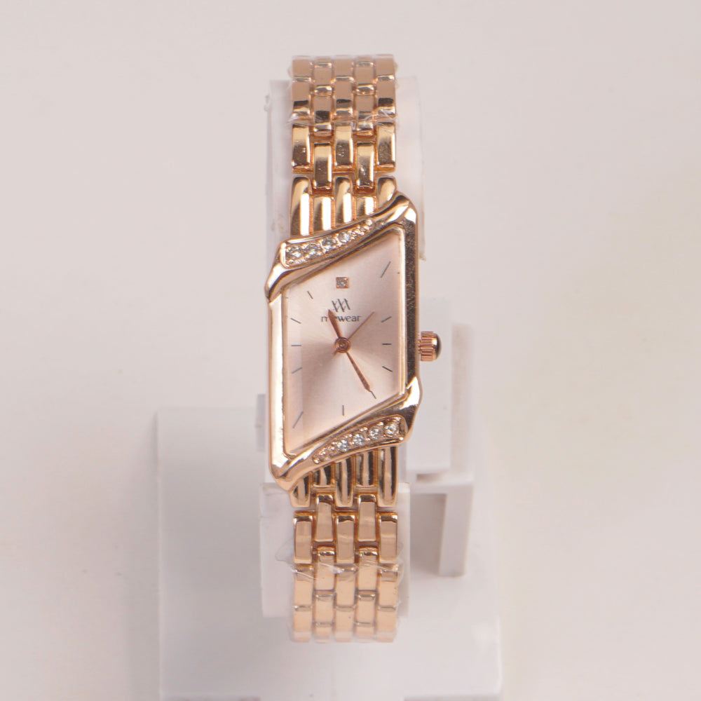 Rosegold Woman  Chain Watch Pink