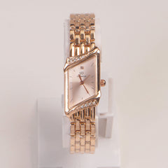 Rosegold Woman  Chain Watch Pink