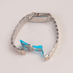 Two Tone Woman  Chain Watch Black