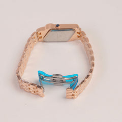 Rosegold Woman  Chain Watch Black