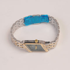 Two Tone Woman  Chain Watch Green