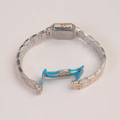 Two Tone Woman  Chain Watch Green