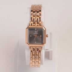 Rosegold Woman  Chain Watch black