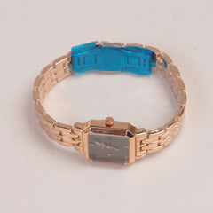 Rosegold Woman  Chain Watch black