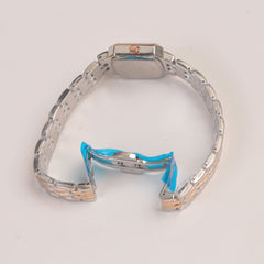 Two Tone Woman  Chain Watch White