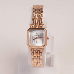 Rosegold Woman  Chain Watch White
