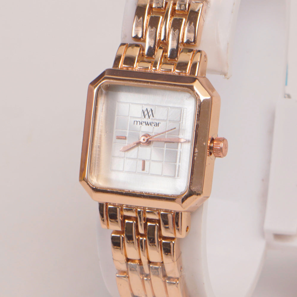 Rosegold Woman  Chain Watch White