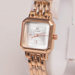 Rosegold Woman  Chain Watch White