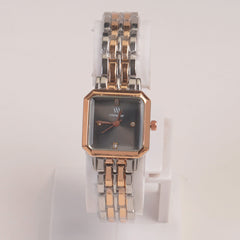 Two Tone Woman  Chain Watch Black