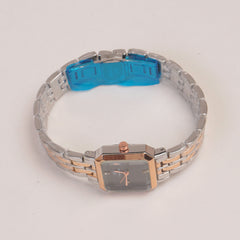 Two Tone Woman  Chain Watch Black