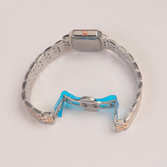 Two Tone Woman  Chain Watch Black