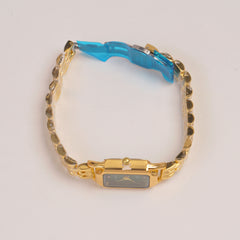 Golden Woman Chain Watch Green Dial