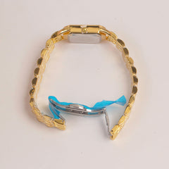 Golden Woman Chain Watch Black Dial