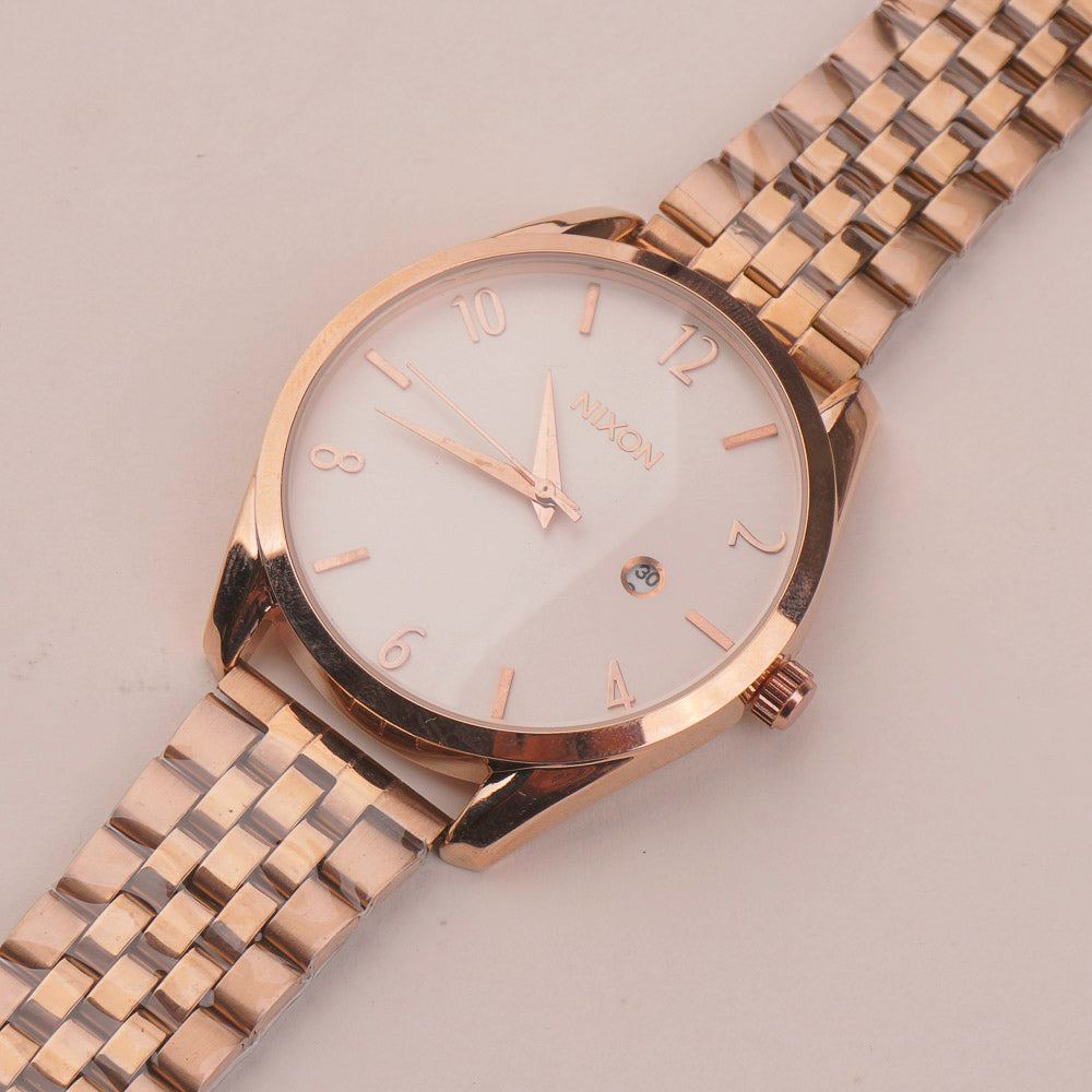 Rosegold Chain Wrist Watch For Men & Women