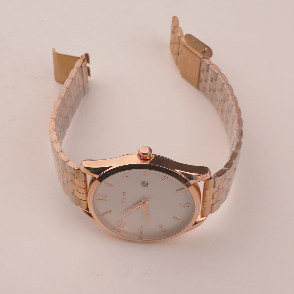 Rosegold Chain Wrist Watch For Men & Women