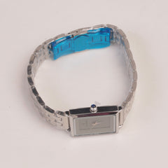 Woman Silver Chain Watch Grey Dial