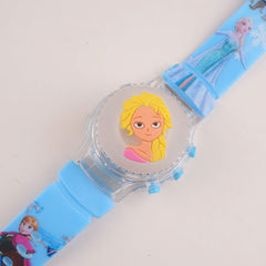 Kids Character Spinner Digital Watch Cyan