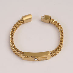 Mens Golden Chain Bracelet MB