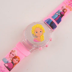 Kids Character Spinner Digital Watch Light Pink