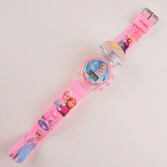 Kids Character Spinner Digital Watch Light Pink