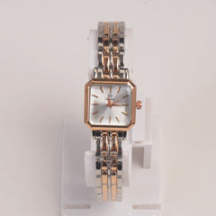 Two Tone Woman  Chain Watch White