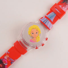 Kids Character Spinner Digital Watch Light Red