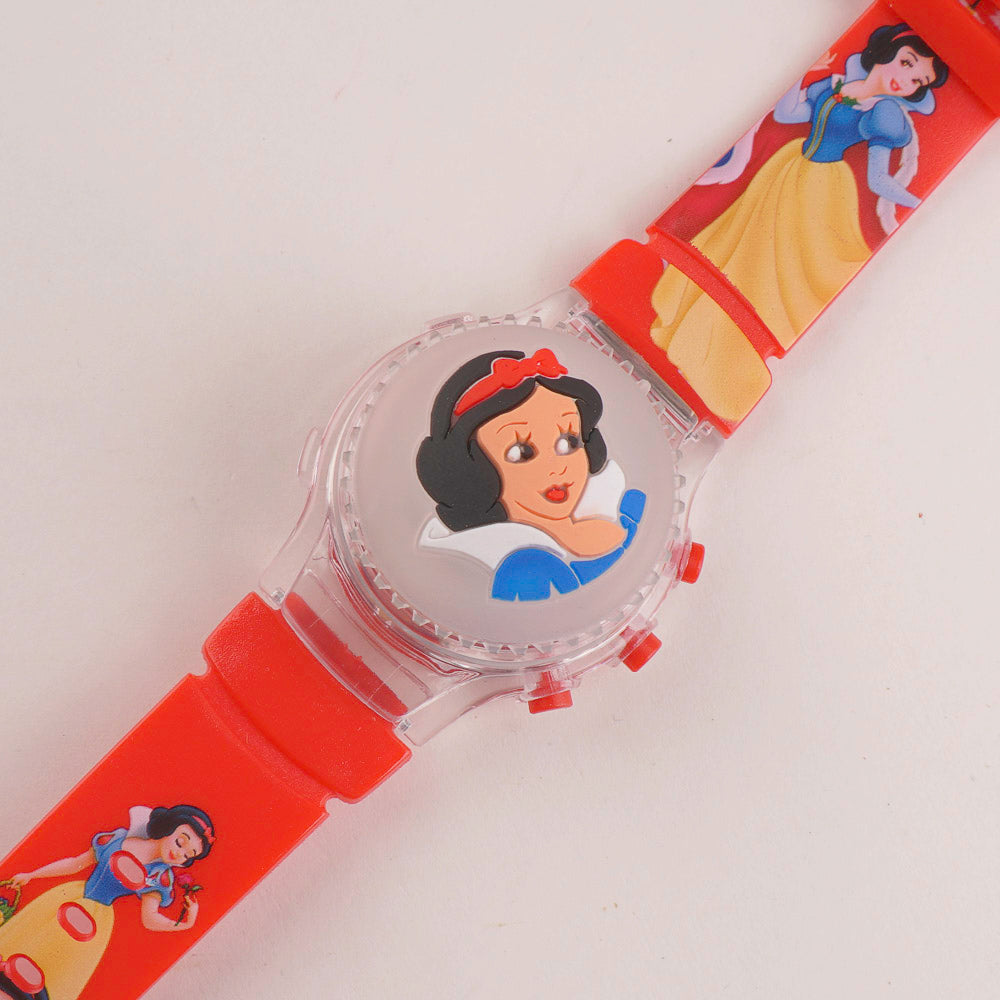 Kids Character Spinner Digital Watch Light Red