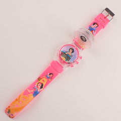 Kids Character Spinner Digital Watch Dark Pink