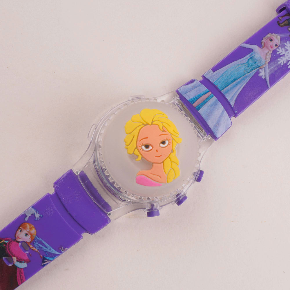 Kids Character Spinner Digital Watch Purple