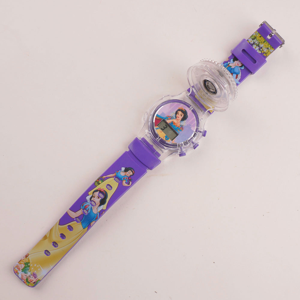 Kids Character Spinner Digital Watch Purple