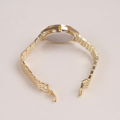 Woman Golden Chain Watch Blue Dial