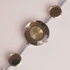 Women's Stylish Chain Watch Silver Golden