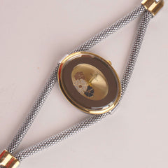 Women's Stylish Chain Watch Silver Golden