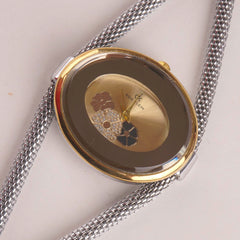 Women's Stylish Chain Watch Silver Golden