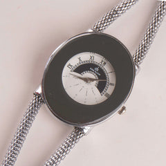 Women's Stylish Chain Watch Silver White