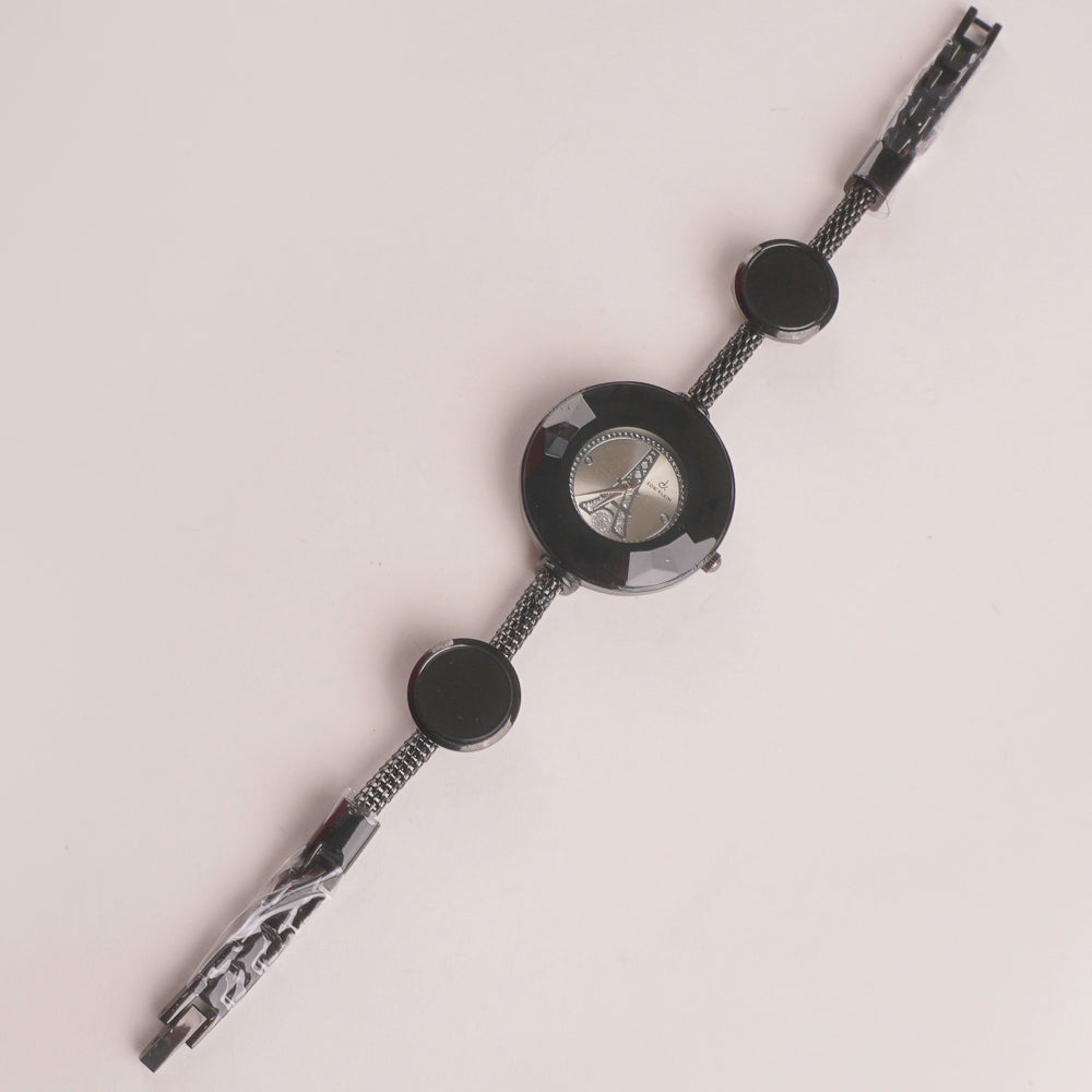 Women's Stylish Chain Watch Black